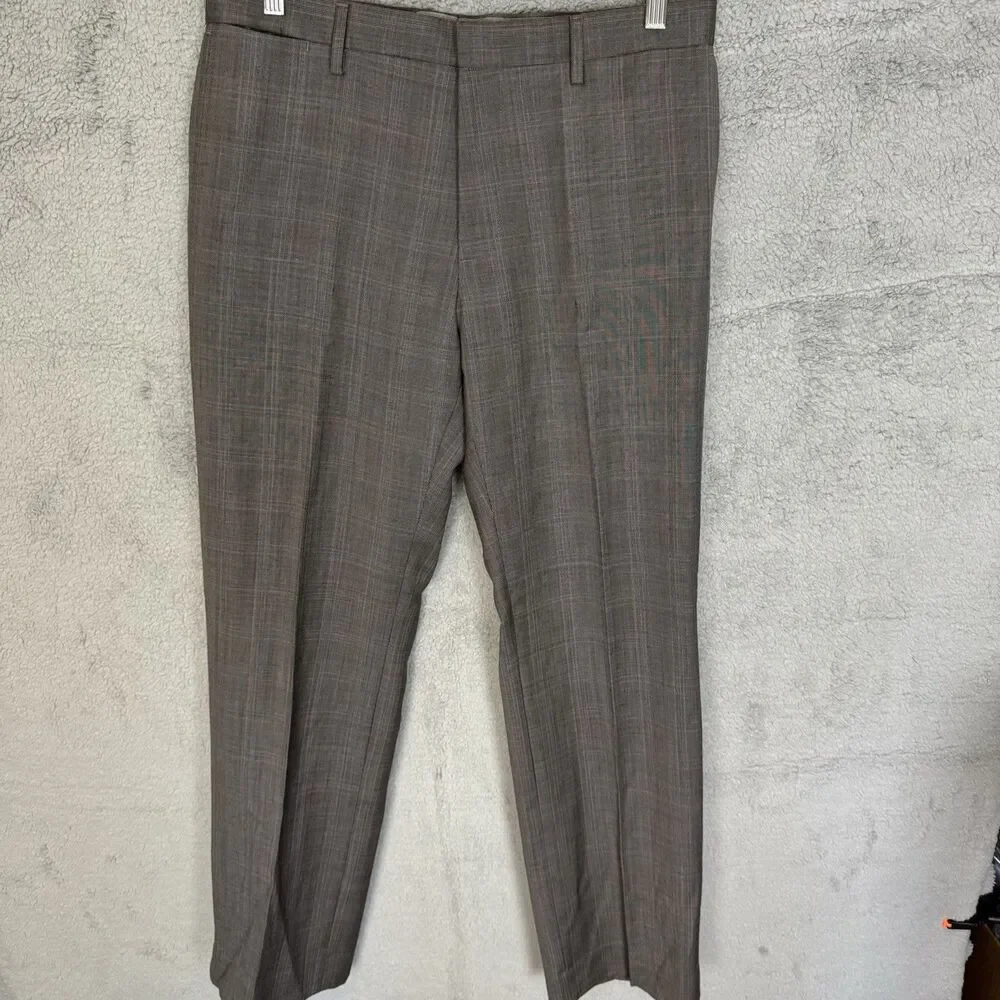 Banana Republic‎ Pants Mens 32x31 Grey Wool Flat Front Dress Trouser